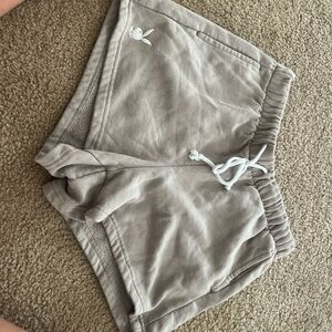 PLAYBOY Gray Athletic Shorts with Elastic Waistband